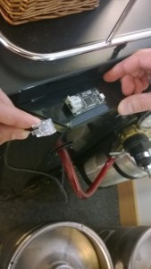 The flowmeter connects via Ethernet to Kegbot