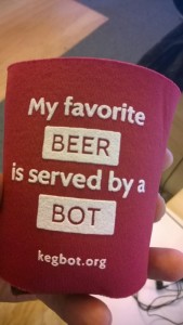 The official Kegbot beer koozie.
